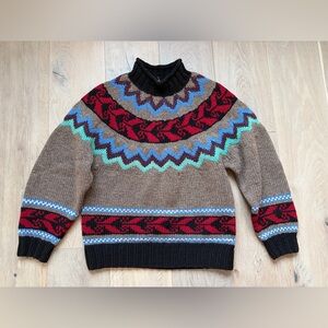 Vintage Banana Republic 100% wool sweater fair isle knit - size medium